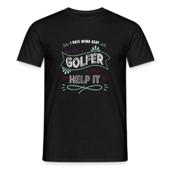 happy space ship birthday present night sky - Männer T-Shirt - Schwarz - Vorne - AI Model Male 178 light (178cm)