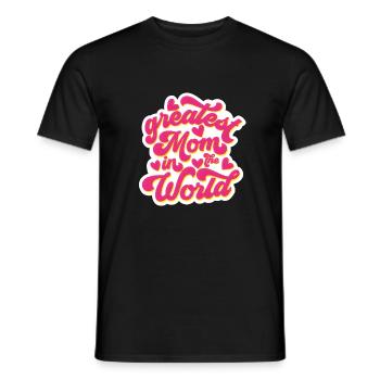 Greatest mom in the world - Men's T-Shirt - black - Front - AI Model Male 178 light (178cm)