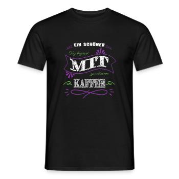 geek geschenk bday lieben coffeeshop geschenkidee - Männer T-Shirt - Schwarz - Vorne - AI Model Male 178 light (178cm)