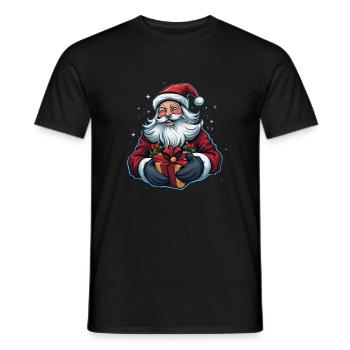 Le Père Noël vous souhaite un joyeux Noël - T-shirt homme - noir - Devant - AI Model Male 178 light (178cm)