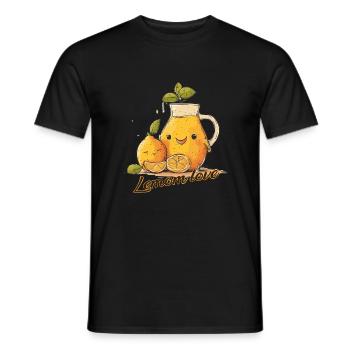 Lemom love - Männer T-Shirt - Schwarz - Vorne - AI Model Male 178 light (178cm)