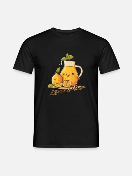 Lemom love - Männer T-Shirt - Schwarz