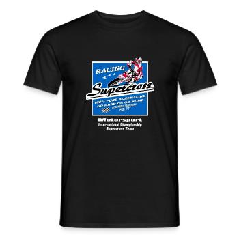 Moto Cross - Motocross - Supercross - Men's T-Shirt - black - Front - AI Model Male 178 light (178cm)
