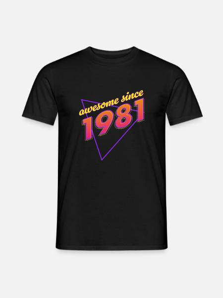 Retro - Genial seit 1981 - Männer T-Shirt - Schwarz