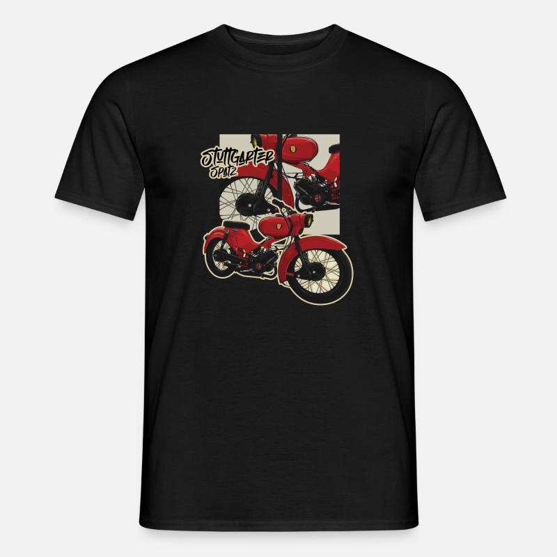 Spatz (rot) // Illustration - Männer T-Shirt - Schwarz