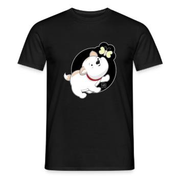 Hund koreanisch - japanischer Stil 01 - Männer T-Shirt - Schwarz - Vorne - AI Model Male 178 light (178cm)