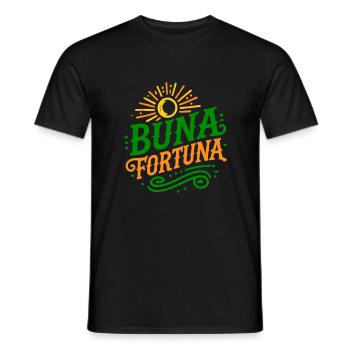 buna fortuna (Vectorgraphic) - Männer T-Shirt - Schwarz - Vorne - AI Model Male 178 light (178cm)