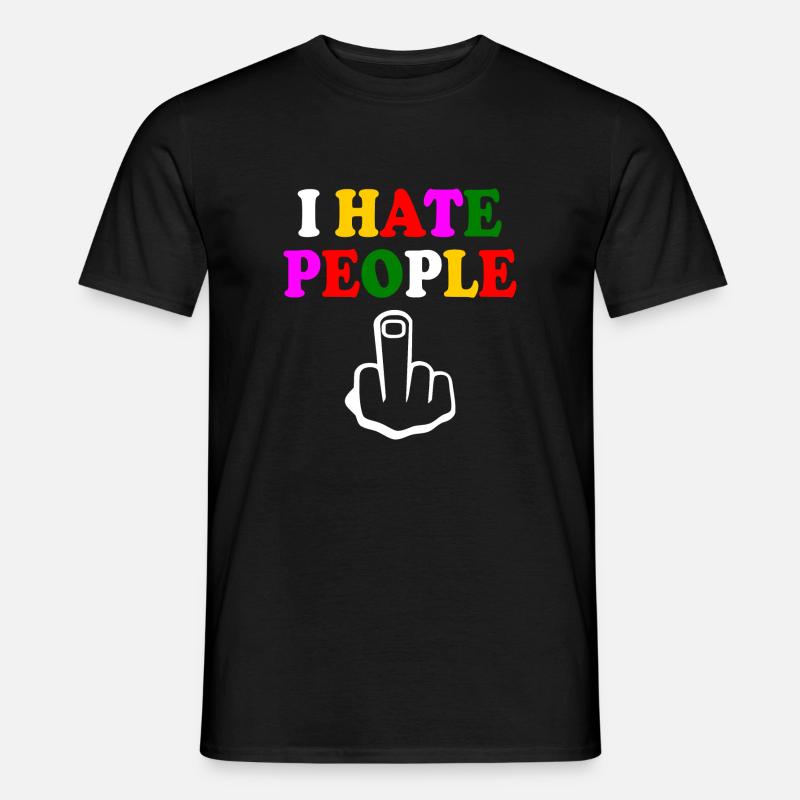 I hate people - Männer T-Shirt - Schwarz
