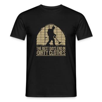 Finding traces of the past - Men's T-Shirt - black - Front - AI Model Male 178 light (178cm)
