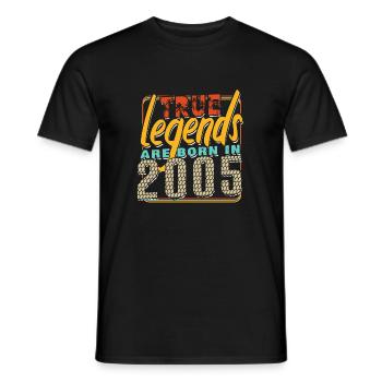 Wahre Legenden werden im Jahr 2005 geboren Vintage Geburtstag - Männer T-Shirt - Schwarz - Vorne - AI Model Male 178 light (178cm)