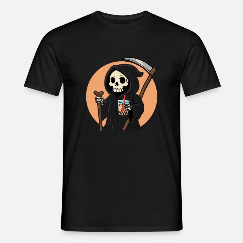 Sensenmann mit Boba - Männer T-Shirt - Schwarz