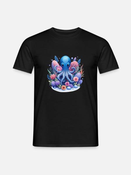 Magischer Oktopus - Männer T-Shirt - Schwarz