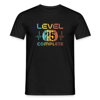 25 Jahre - 25. Geburtstag Level 25 Complete Design - Männer T-Shirt - Schwarz - Vorne - AI Model Male 178 light (178cm)