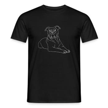 Old English Bulldog - Männer T-Shirt - Schwarz - Vorne - AI Model Male 178 light (178cm)