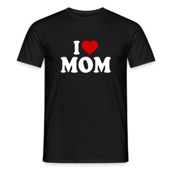 I love mom - Men's T-Shirt - black - Front - AI Model Male 178 light (178cm)