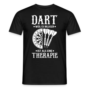 Dart weil es billiger ist als eine Therapie - Männer T-Shirt - Schwarz - Vorne - AI Model Male 178 light (178cm)