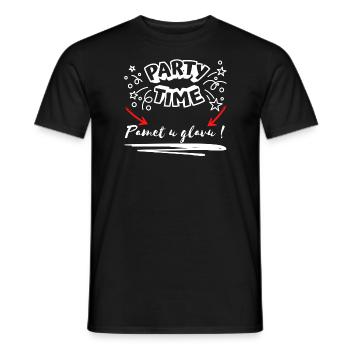 Party? Pamet u glavu - Balkan Spruch Eltern - Männer T-Shirt - Schwarz - Vorne - AI Model Male 178 light (178cm)