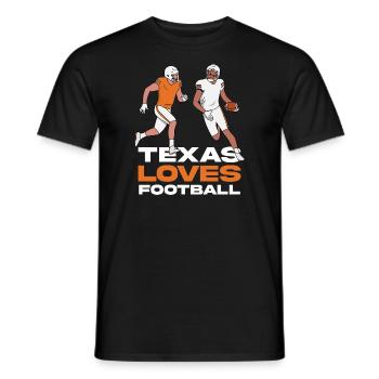 Design de football texan pour les fiers fans du Texas - T-shirt homme - noir - Devant - AI Model Male 178 light (178cm)