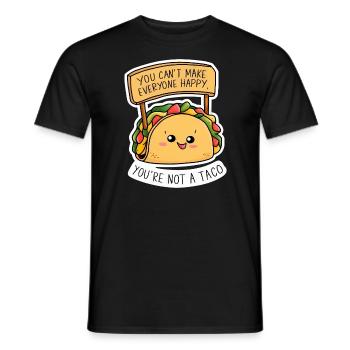 Not everyone is a taco luck - Men's T-Shirt - black - Front - AI Model Male 178 light (178cm)