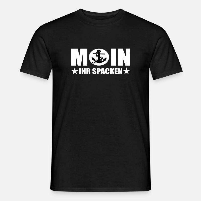 Moin - Männer T-Shirt - Schwarz