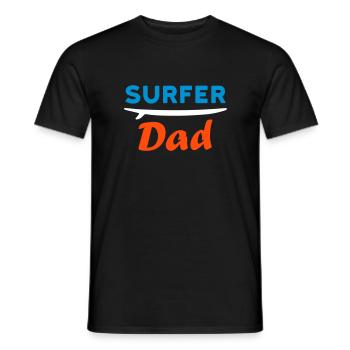 Surfer dad (Surfbrett) - Männer T-Shirt - Schwarz - Vorne - AI Model Male 178 light (178cm)