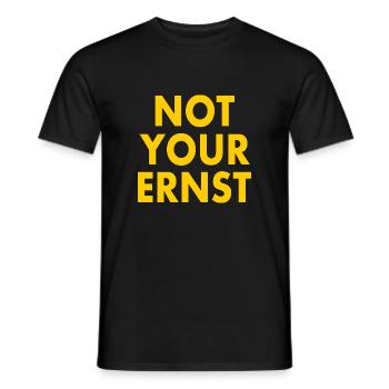 Not your ernst - Männer T-Shirt - Schwarz - Vorne - AI Model Male 178 light (178cm)