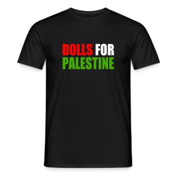 dolls for palestine - Männer T-Shirt - Schwarz - Vorne - AI Model Male 178 light (178cm)