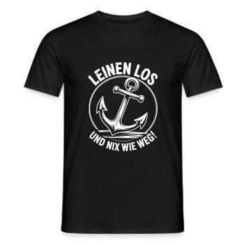 Leinen los und nichts wie weg! Wir legen ab! - Männer T-Shirt - Schwarz - Vorne - AI Model Male 178 light (178cm)