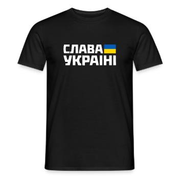 Slava ukraini - Männer T-Shirt - Schwarz - Vorne - AI Model Male 178 light (178cm)
