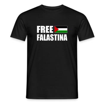Free palestine free falastina - Men's T-Shirt - black - Front - AI Model Male 178 light (178cm)