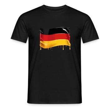 GERMAN FLAG FLAG GERMANY - Men's T-Shirt - black - Front - AI Model Male 178 light (178cm)