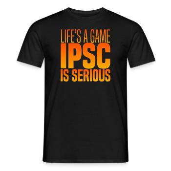 IPSC ist ernst - Männer T-Shirt - Schwarz - Vorne - AI Model Male 178 light (178cm)