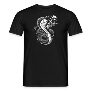 Kobra - Männer T-Shirt - Schwarz - Vorne - AI Model Male 178 light (178cm)