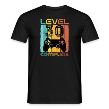 30 Years - 30th Birthday Level 30 Complete Design - Men's T-Shirt - black - Front - AI Model Male 178 light (178cm)