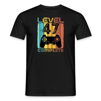 47 Jahre - 47. Geburtstag Level 47 Complete Design - Männer T-Shirt - Schwarz - Vorne - AI Model Male 178 light (178cm)