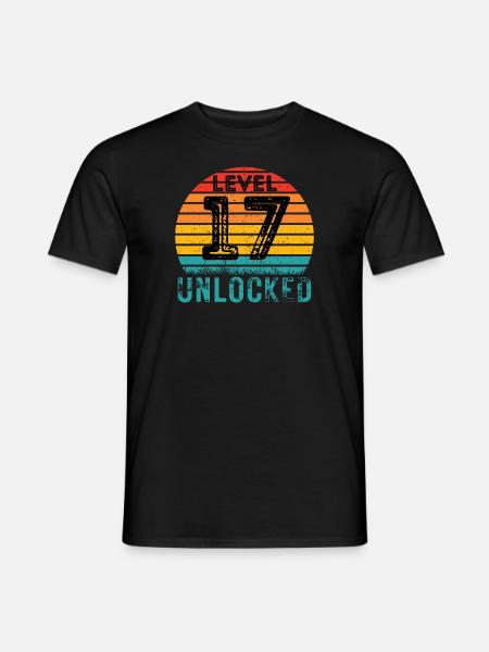 17 anni - 17° compleanno Level 17 Complete Design - T-shirt uomo - nero