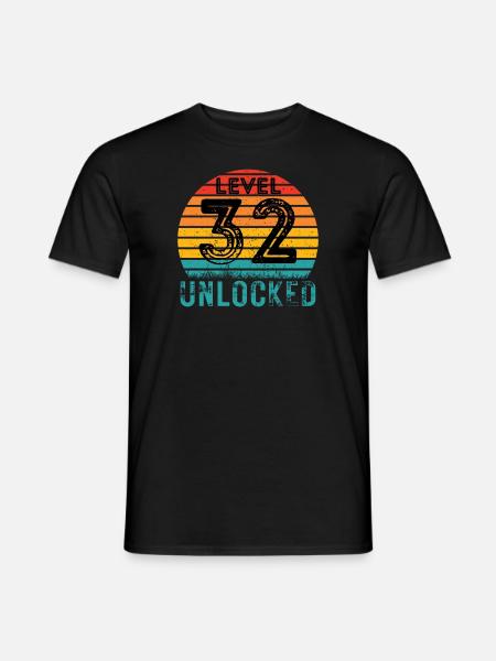32 Jahre - 32. Geburtstag Level 32 Complete Design - Mænd T-shirt - sort