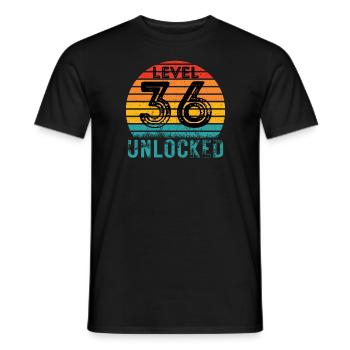 36 Jahre - 36. Geburtstag Level 36 Complete Design - Männer T-Shirt - Schwarz - Vorne - AI Model Male 178 light (178cm)