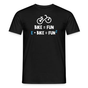 E Bike Is Fun - Men's T-Shirt - black - Front - AI Model Male 178 light (178cm)