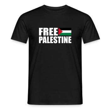 Free palestine - Men's T-Shirt - black - Front - AI Model Male 178 light (178cm)