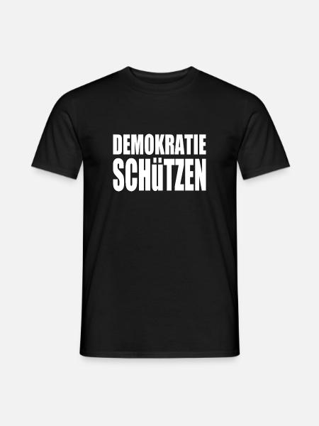 demokratie schützen - Männer T-Shirt - Schwarz