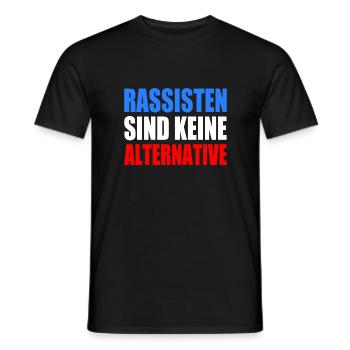 rassisten sind keine alternative - Männer T-Shirt - Schwarz - Vorne - AI Model Male 178 light (178cm)