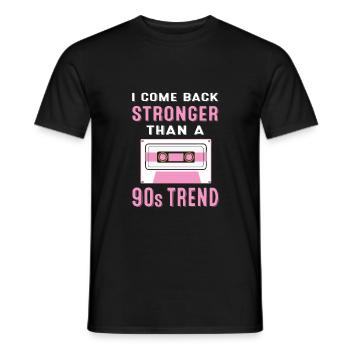 I come back stronger than 90s - Männer T-Shirt - Schwarz - Vorne - AI Model Male 178 light (178cm)