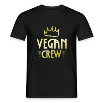 Vegan Crew - Men's T-Shirt - black - Front - AI Model Male 178 light (178cm)