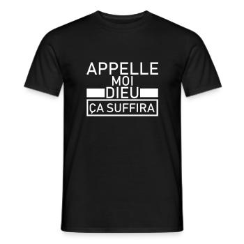 appelle moi dieu ça suffira - Männer T-Shirt - Schwarz - Vorne - AI Model Male 178 light (178cm)