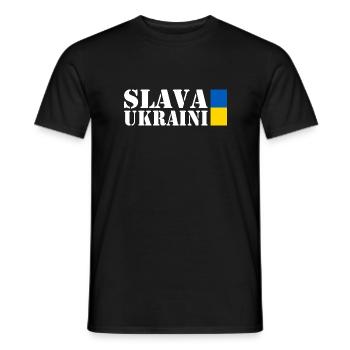 Slava ukraini - Männer T-Shirt - Schwarz - Vorne - AI Model Male 178 light (178cm)