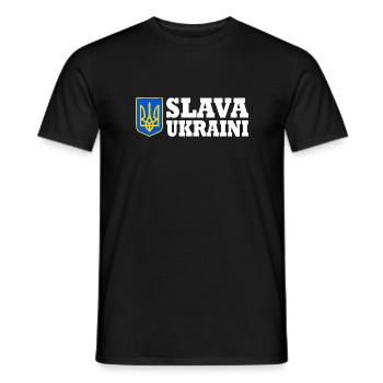 Slava ukraini - Men's T-Shirt - black - Front - AI Model Male 178 light (178cm)