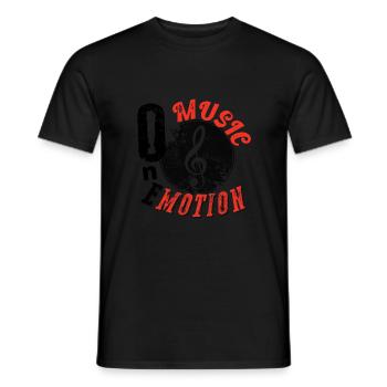 One music one emotion - T-shirt homme - noir - Devant - AI Model Male 178 light (178cm)