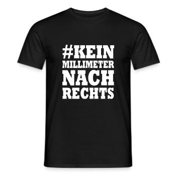kein millimeter nach rechts - Männer T-Shirt - Schwarz - Vorne - AI Model Male 178 light (178cm)