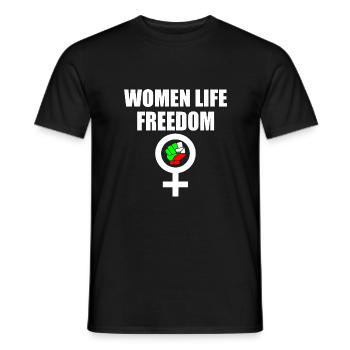 Women life freedom - T-shirt homme - noir - Devant - AI Model Male 178 light (178cm)